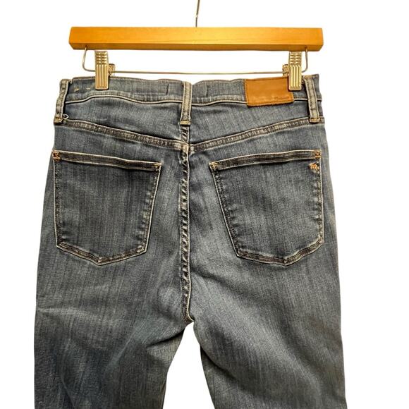 Madewell Womens Size 28 10" High Rise Skinny Crop Button Fly Medium Wash Jeans - Picture 6 of 13